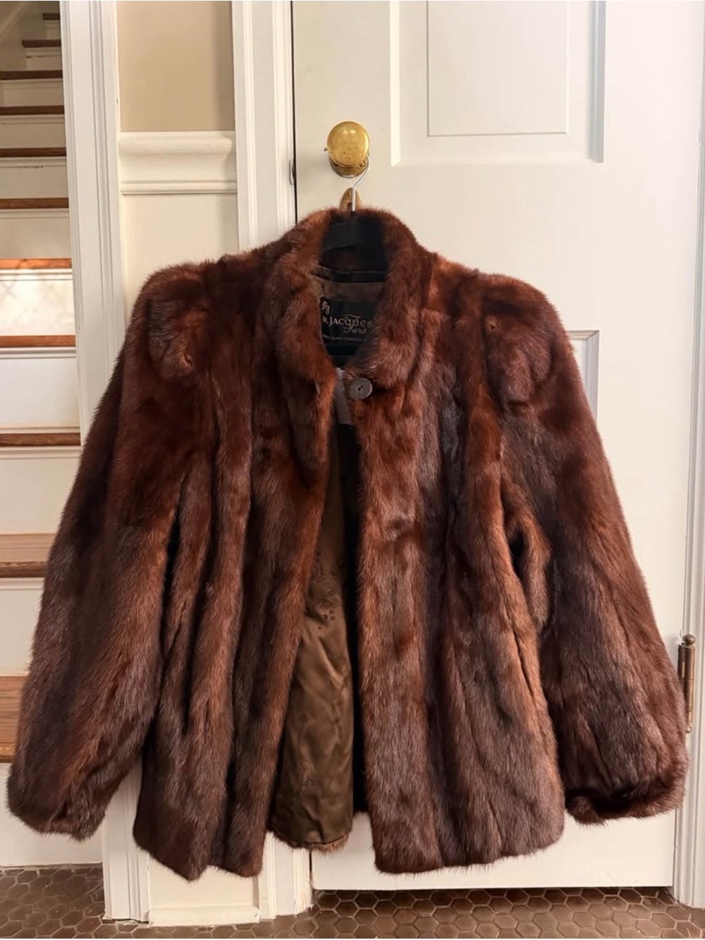 Vintage M. Jacques Furs Brown Mink Fur Coat